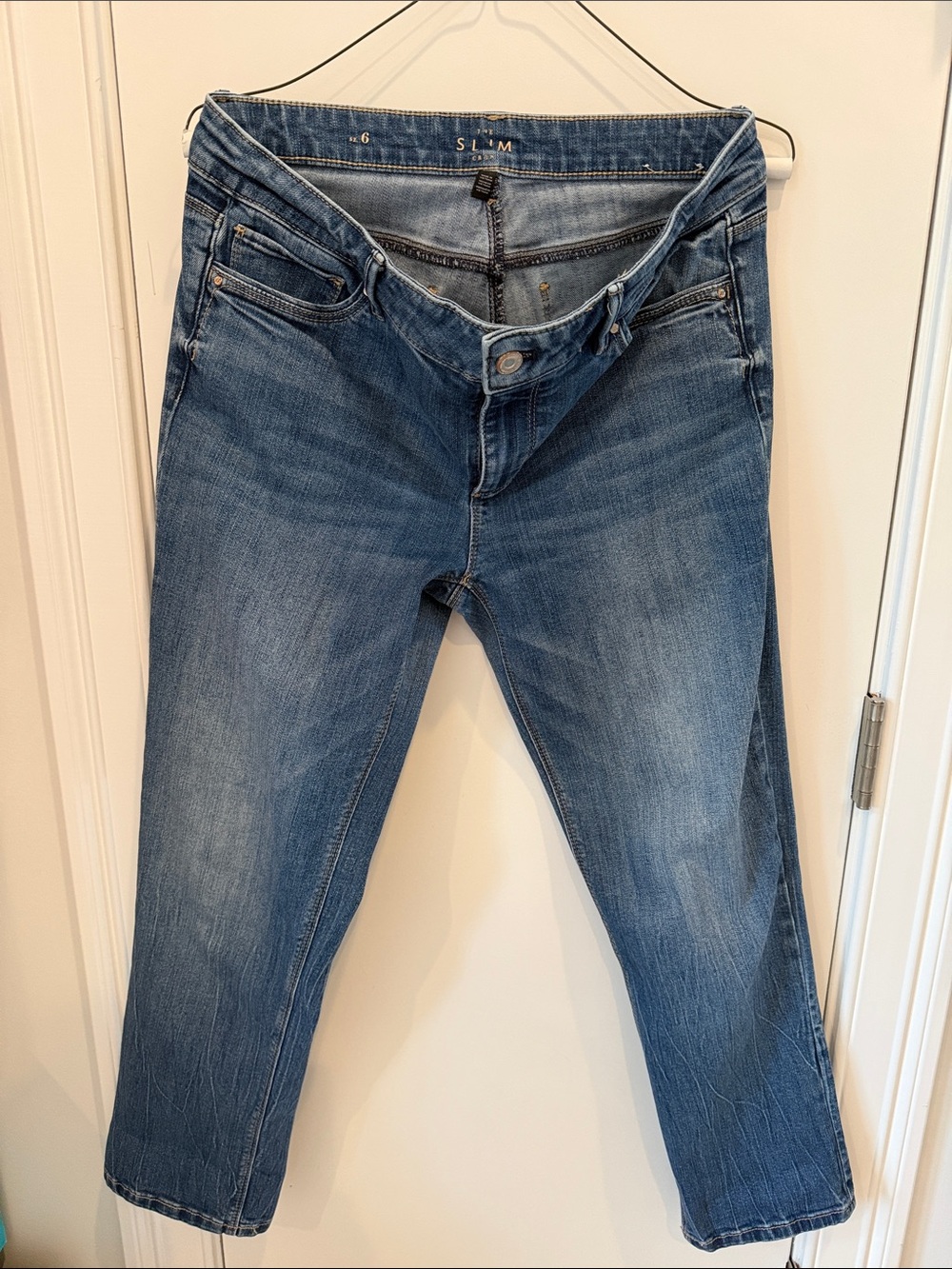 White House Black Market Slim Ankle Jeans in Blue Wash